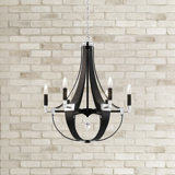 Crystal Empire 8 Light 30in x 38in Chandelier in White with Clear Radiance Crystals