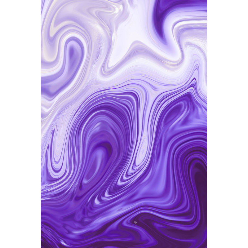 Purple Marble - Wrapped Canvas Art Prints, 122cm H x 81cm W