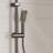 Black Shower Faucet System With 4-In-1 Shower, Rainfall Head, And Spray Gun