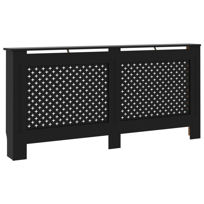 Dayanara Radiator Cover, Black, 81cm H x 172cm W x 19cm D