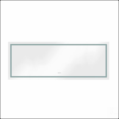 96 x 36 Inch LED Bathroom Mirror with Front and Backlight, Wall Mounted Vanity Mirror, Anti-Fog, Memory, 3 Colors, Stepless Dimmable