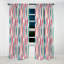 Motif de lignes bleues et roses Bliss II - rideau occultant à rayures - 1 panneau-107546962