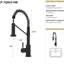 Robinet de cuisine 19 "noir mat avec poignée simple - Acier inoxydable 304 pour un look élégant dans la salle de bain