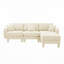 Boucle Fabric 3-Seat Sofa Including 2 Pillows，Ottoman-2137272121