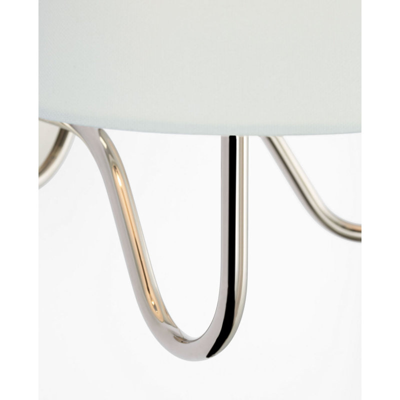 Lyndsie 11" Double Sconce with Linen Shades, Polished Nickel