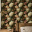 Papier peint floral foncé foncé Moody-130828406