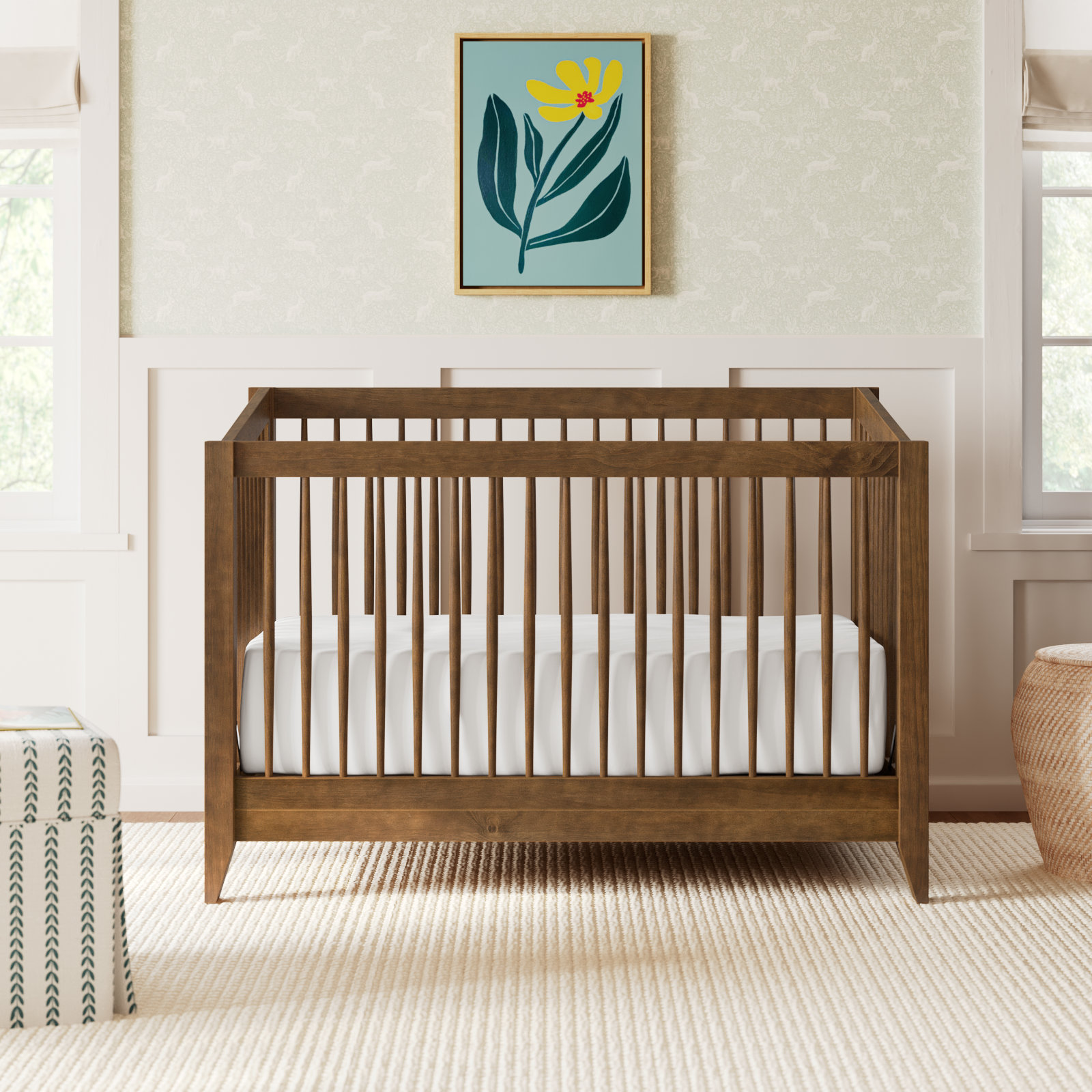 Sprout 4-in-1 Convertible Crib, Natural Walnut