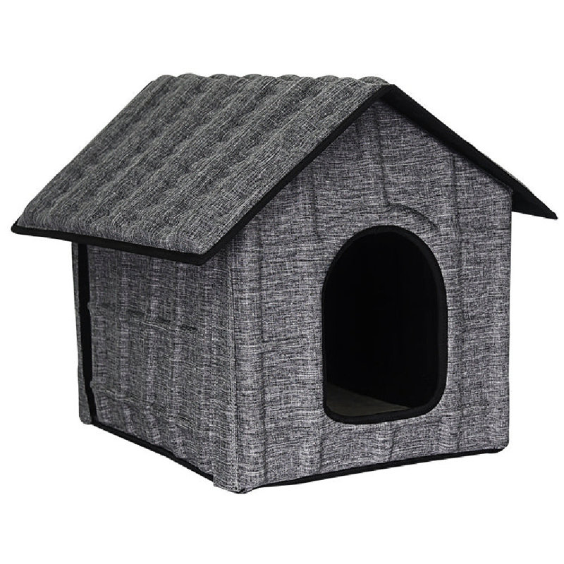 Maisonnette de voyage pliable avec passe-partout pour animaux Pet Collapsi-Pad, Gris