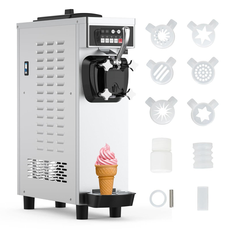 Commercial Ice Cream Machine, 4.76 To 5.8GAL/H Ice Cream Machine Machine, With Pre -Cold Function