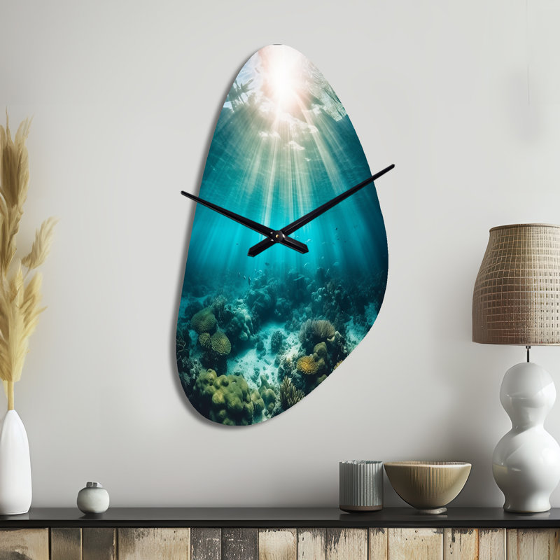 Horloge murale Underwater Coral IV - Coastal, Grand