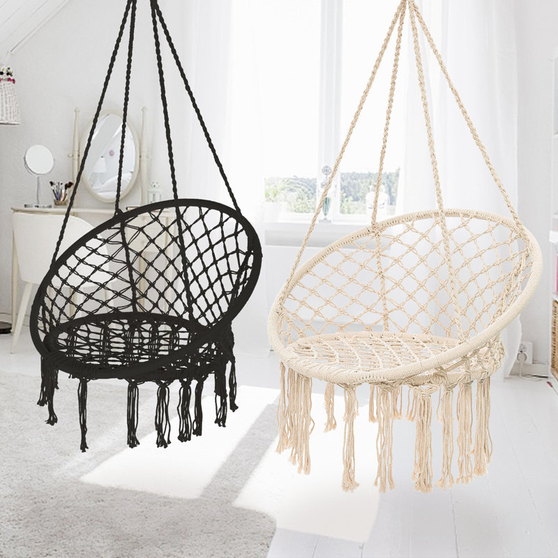 Chaise hamac Alejandro, Noir / blanc