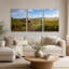 «Stone Farmhouse Amidst Rolling Vineyard Hills», ensemble de 3 toiles murales-133443878