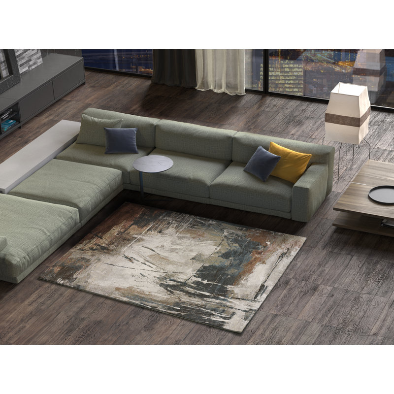 Anavae Abstract Machine Woven / Power Loomed Area Rug, Rectangle 133 x 195cm