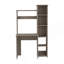 Ensemble de bureau 2 pièces, bibliothèque et bureau, gris clair
