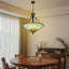 Suspension vintage en vitrail à 5 ​​lumières, plafonnier réglable, compatible E26