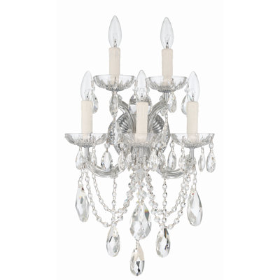 Bohemian 5 Light Crystal Candle Wall Sconce