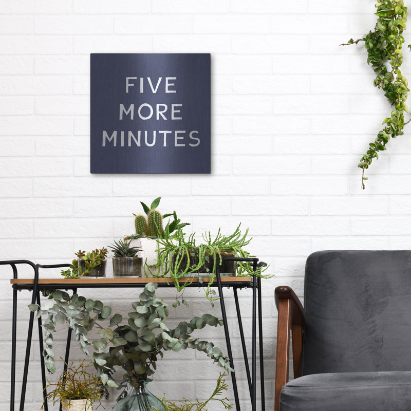 Latitude Run® «Five More minutes» par Linda Woods, art mural en métal, H 12 po x l 12 po
