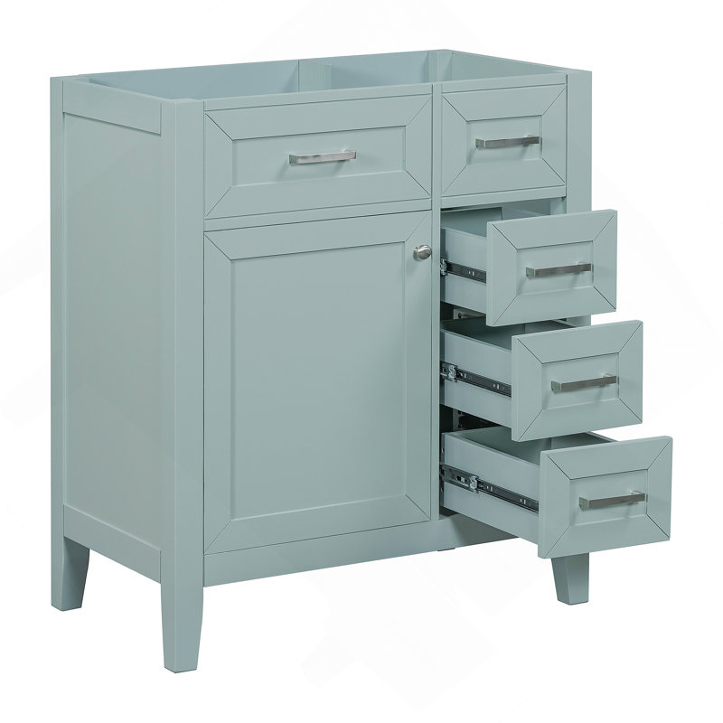 Meuble-lavabo de salle de bain sans lavabo, base d'armoire seulement, armoire de salle de bain avec tiroirs, structure solide