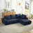 L-Shape Sectional Oversized Sofa with soft cushion-1904383008-1904383453