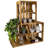 4 Pair Stackable Solid Wood Shoe Rack-1954554526