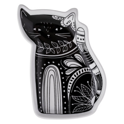 BOHO B&W SHAPED TRINKET TRAY  CAT