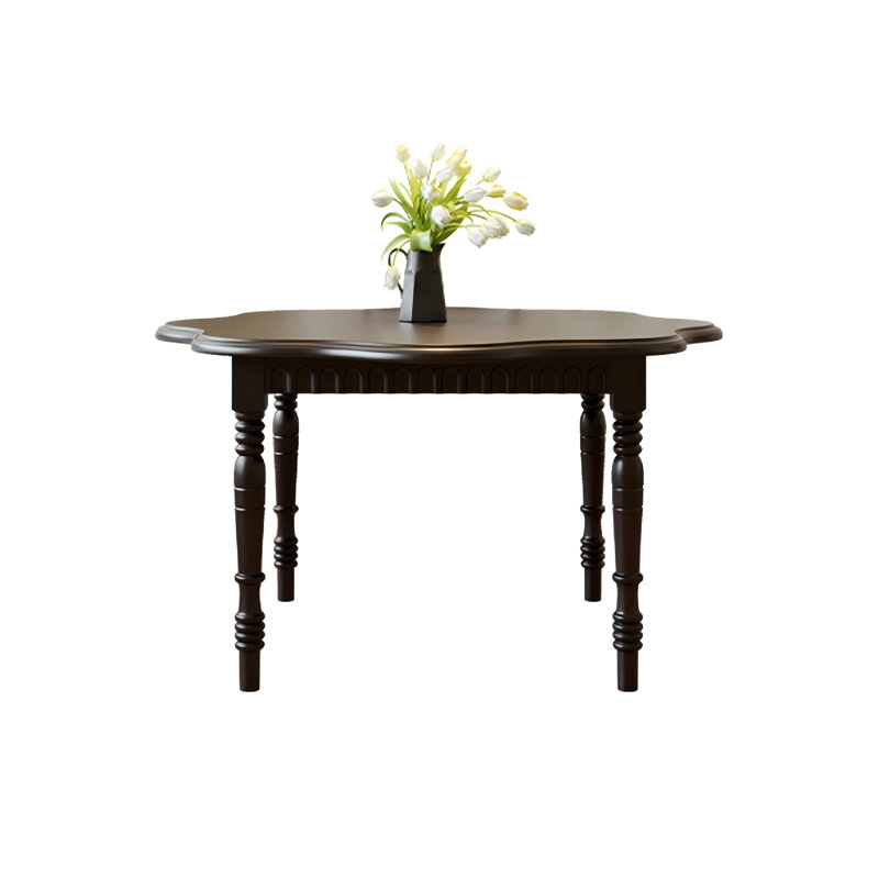 Table de salle à manger en bois d'hévéa massif, H 29,53 po x L 39,37 po x l 39,37 po