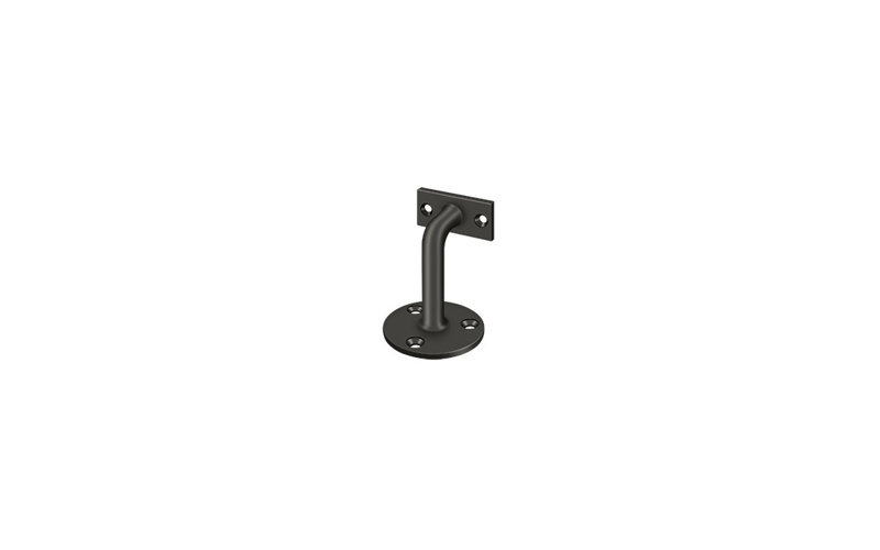 Deltana HRC253U19 Handrail Brackets, 3" Projection in Paint Black, Polished Chrome