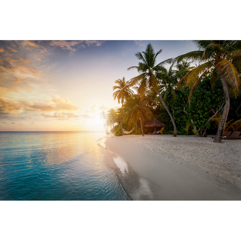 Tropical Beach - Wrapped Canvas Print, 30cm H x 46cm W x 3.8cm D