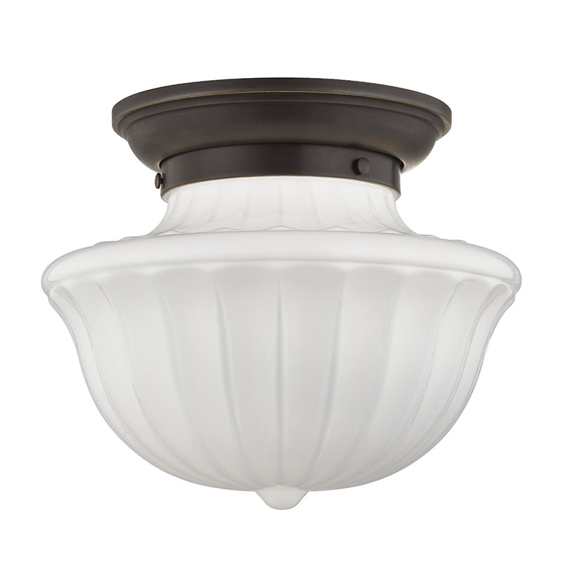 Dutchess 1 - Light Semi Flush Mount, Old Bronze, 10" H x 12" W