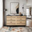 Armoire de rangement en rotin 6 tiroirs-1180470532-1180470531