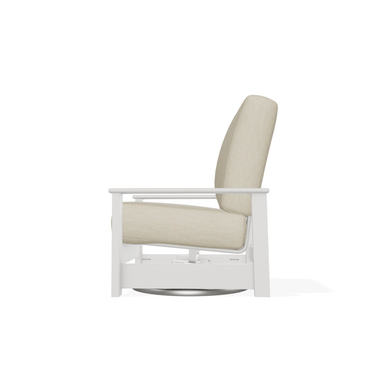 Leeward Polymer Outdoor Lounge Chair, Snow, Huskie