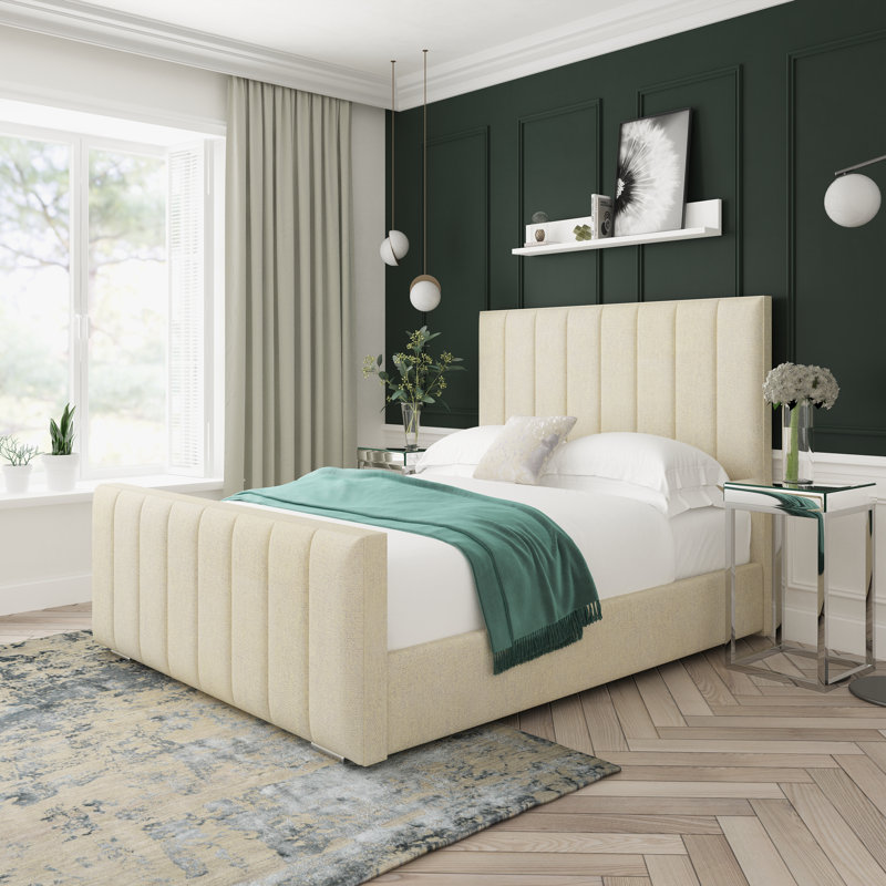 Oakley Wool Upholstered Ottoman Bed Frame, Super King (6'), Cream