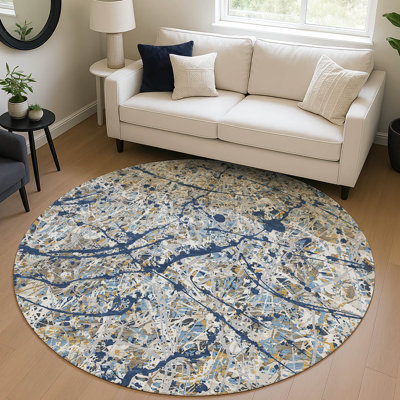 Machine Washable Indoor/Outdoor Jozwiak ACN2389 Abstract Rug