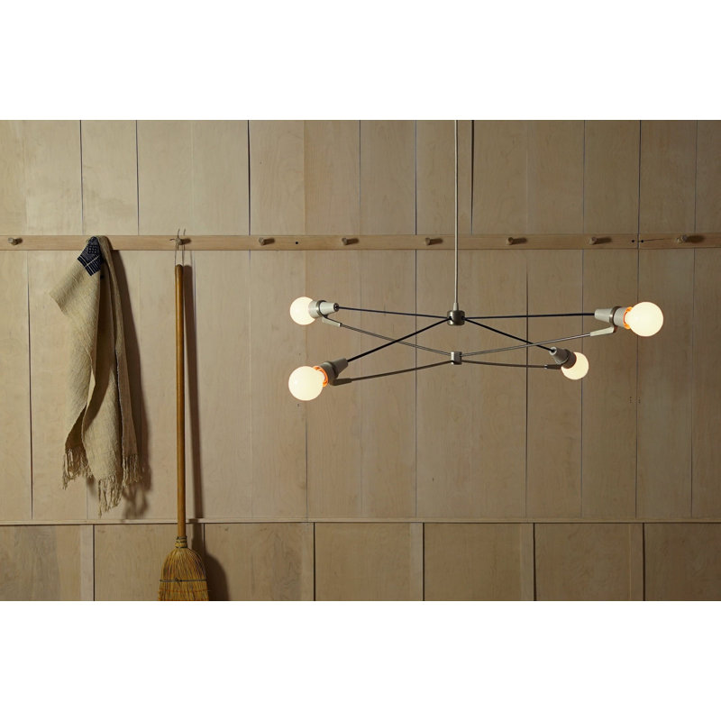 Luminaire suspendu géométrique 4 lumières Leahni