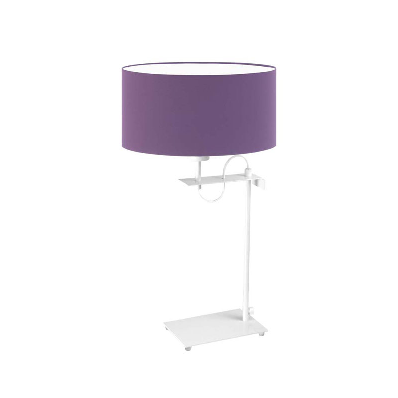 Arlena Desk Table Lamp, White, Violet