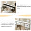 Coiffeuse argentée de qualité supérieure avec plateau de table miroir pour petits espaces, miroir sculpté et tabouret de maquillage