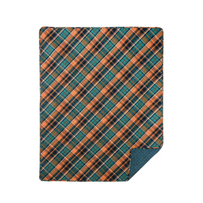 Troy Plaid Reversible Cotton Throw Blanket
