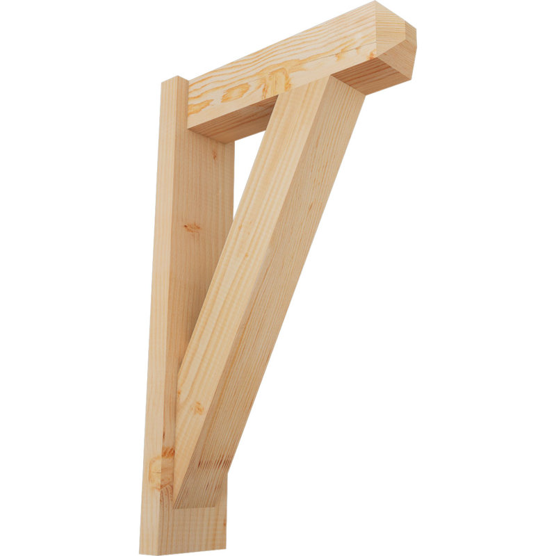 Artisan traditionnel en bois rustique, Sapin Douglas de 5 1/2 po (lisse), P 18 po x H 30 po