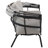 Akendra Modern Luxury Patio Chair With Retractable Canopy and Cushions - Gray-825827701