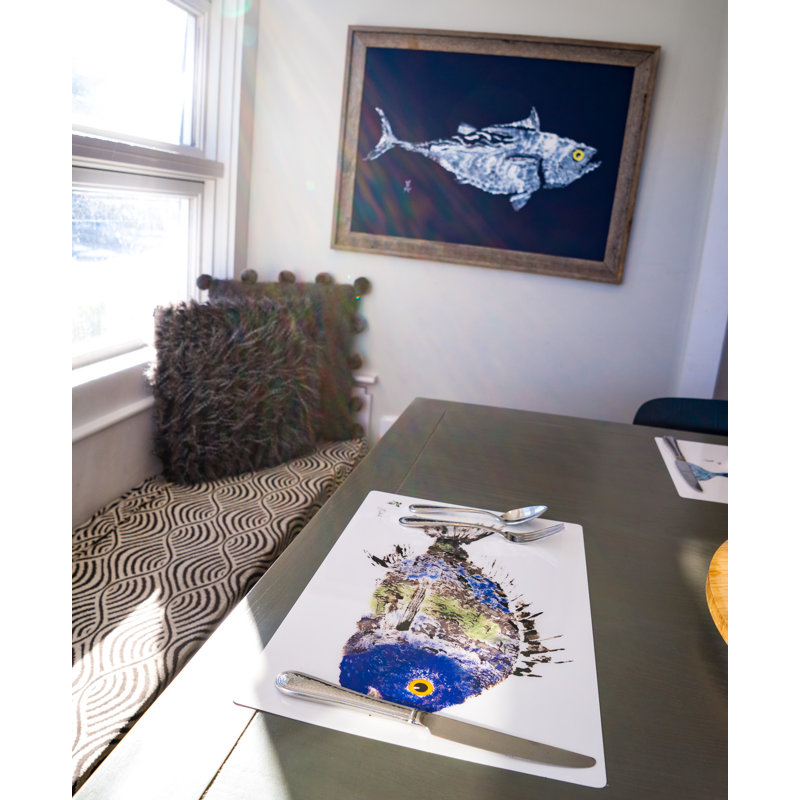 Albacore Fish Painting Print – Navy Wall Art