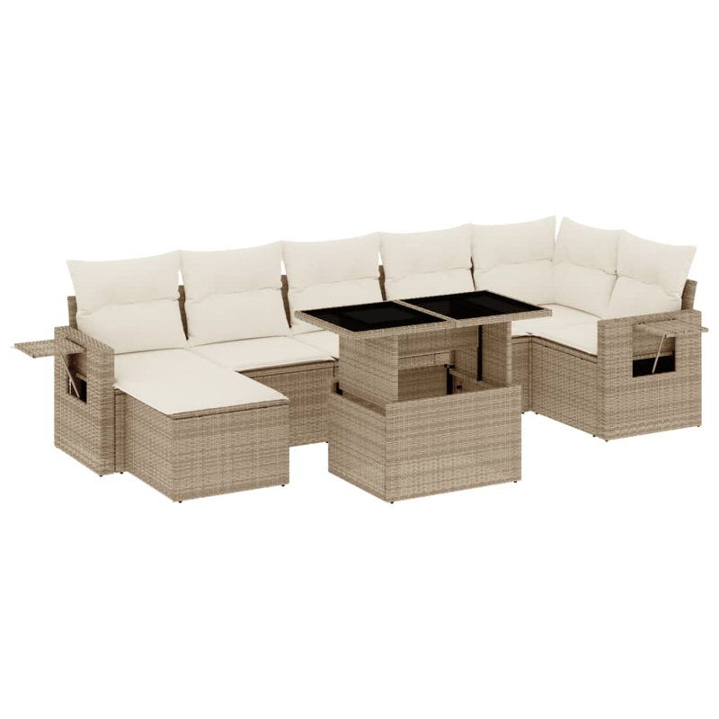 Ensemble de canapé de jardin Vidaxl beige