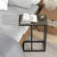 C-shaped Side Table Industrial Sofa Table With Heavy-duty Metal Frame Grey-576507256