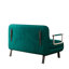 Fauteuil-lit convertible de 39 po, canapé-lit à trois volets avec dossier et coussin réglables, canapé-lit de loisirs avec structure en acier robuste pour la maison et le bureau, fauteuil-lit confortable