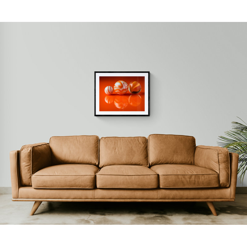 Marbles Print by Philippe Monthoux, Black Single Picture Framed Paper, 24" H x 30" W