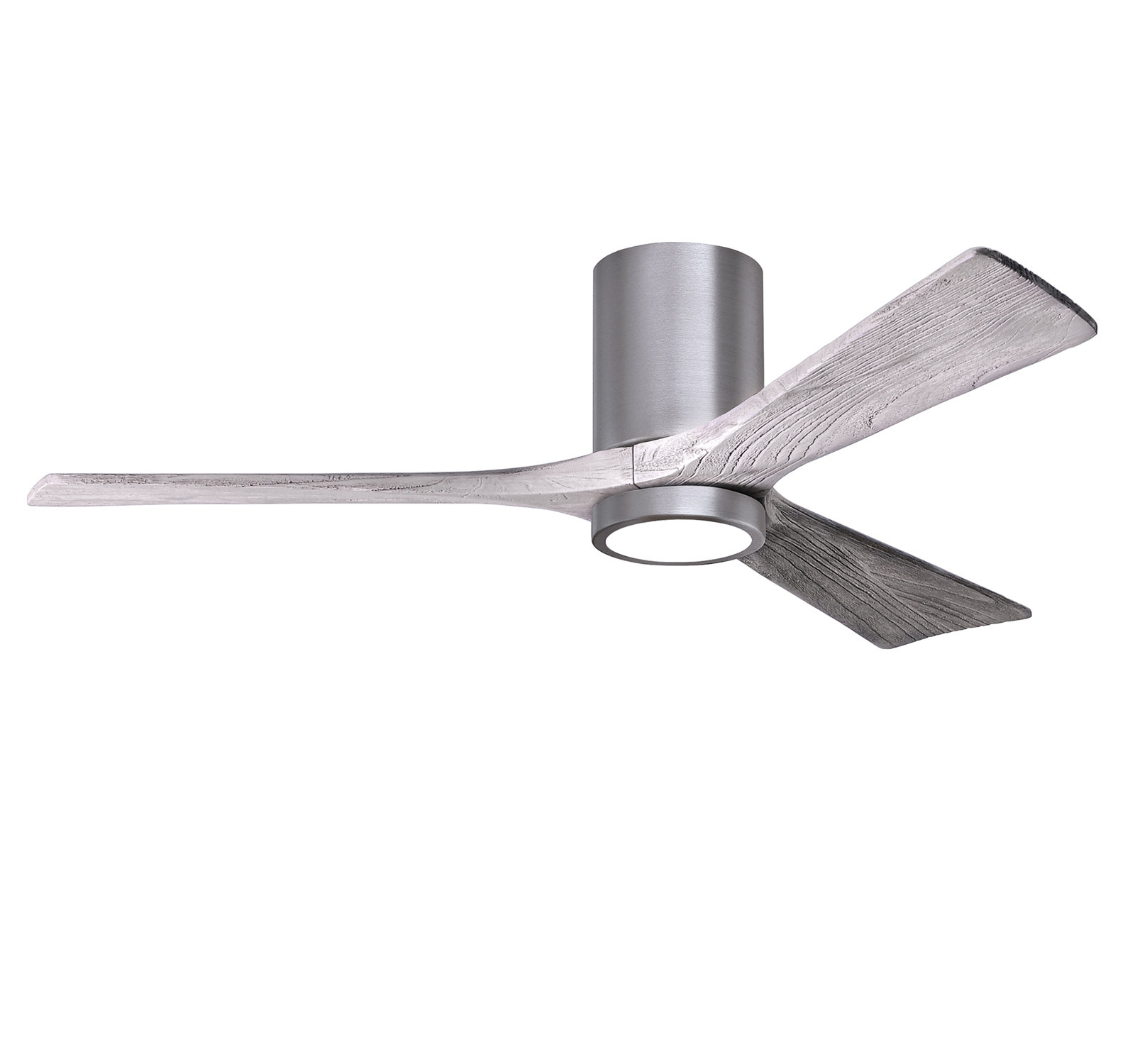 Olivier Ceiling Fan with LED Light Kit, Brushed Pewter, 52", Barn Wood Tone
