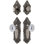 Grandeur Grande Victorian Long Plate Entry Set with Fontainebleau Crystal Knob in Polished Nickel