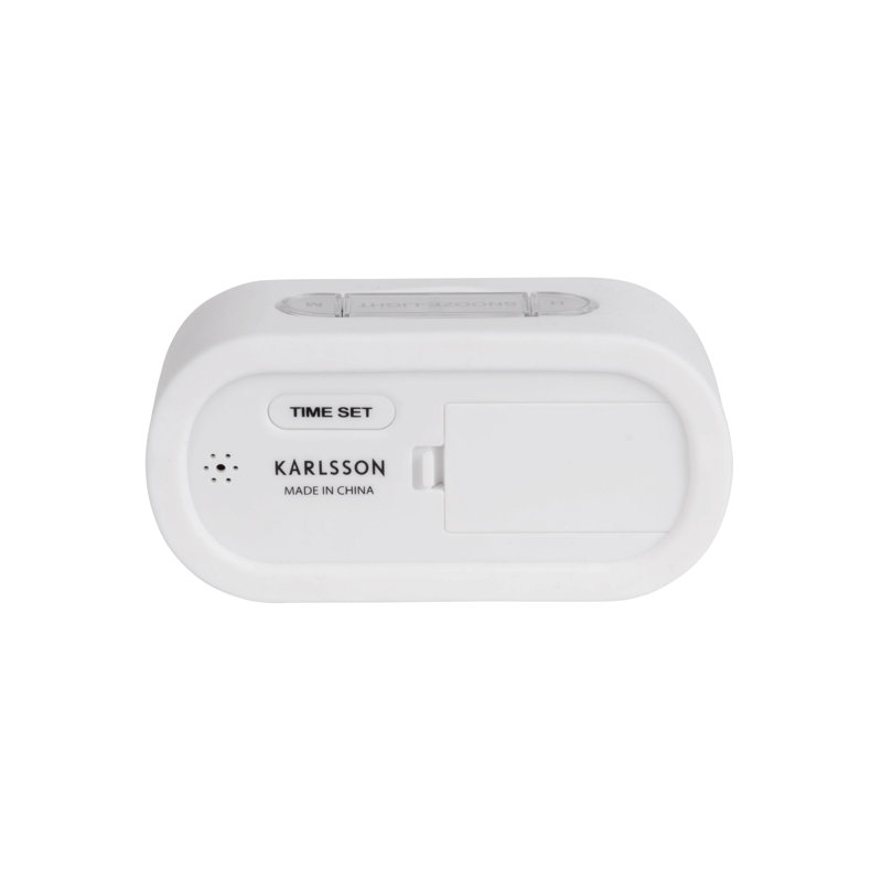 Gummy Digital Electric Alarm Tabletop Clock, White
