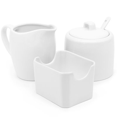 Ceramic Sugar And Creamer Set With Lid