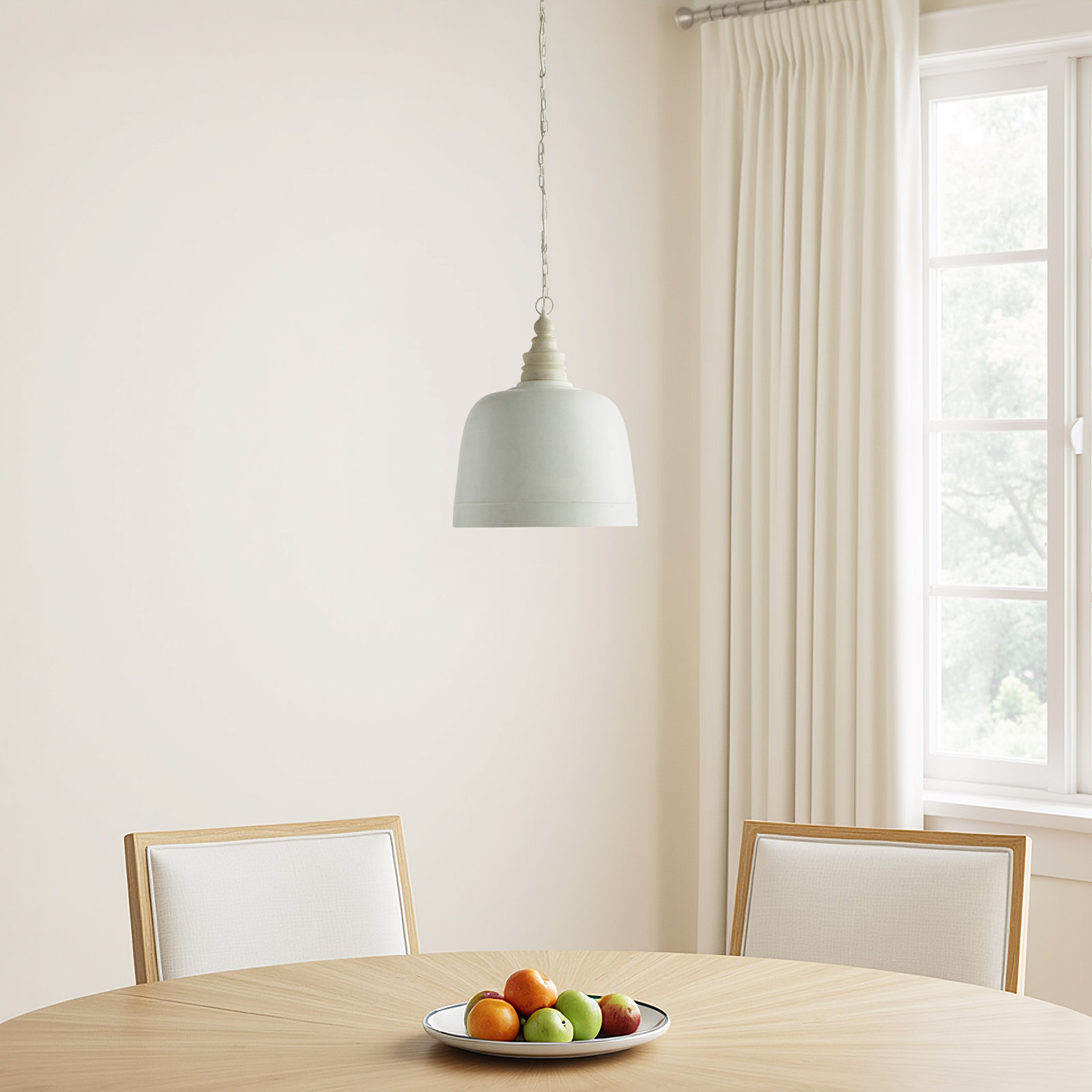 Single Light Metal Dimmable Pendant, 24" H x 19" W x 19" D