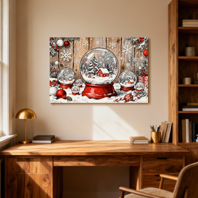 Boule à neige de Noël, H 24 po x l 36 po